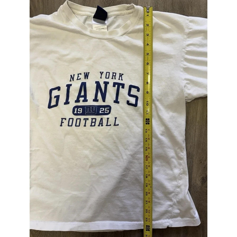 Vintage New York Giants Football T Shirt Reebok NFL Classic White Tee Medium‎